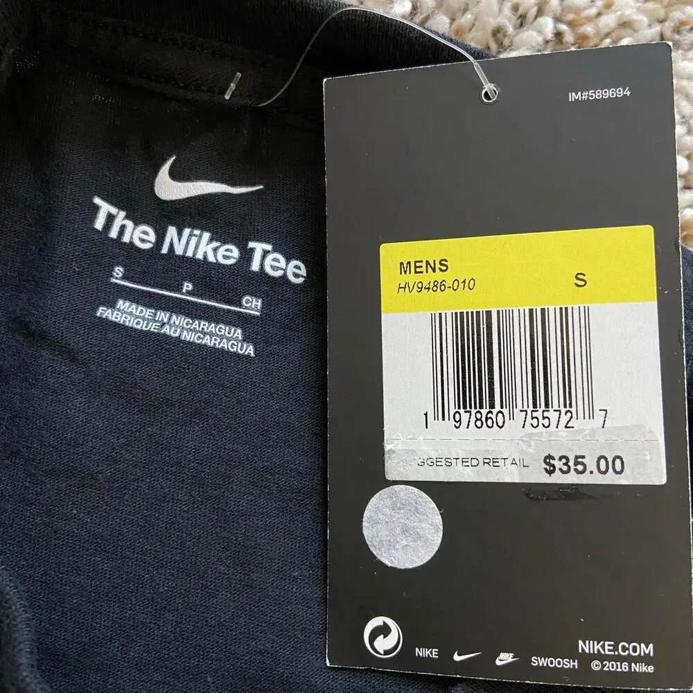 Nike NSW I Won't Win Quietly T-Shirt Men's S Black Training Tee Soft Cotton